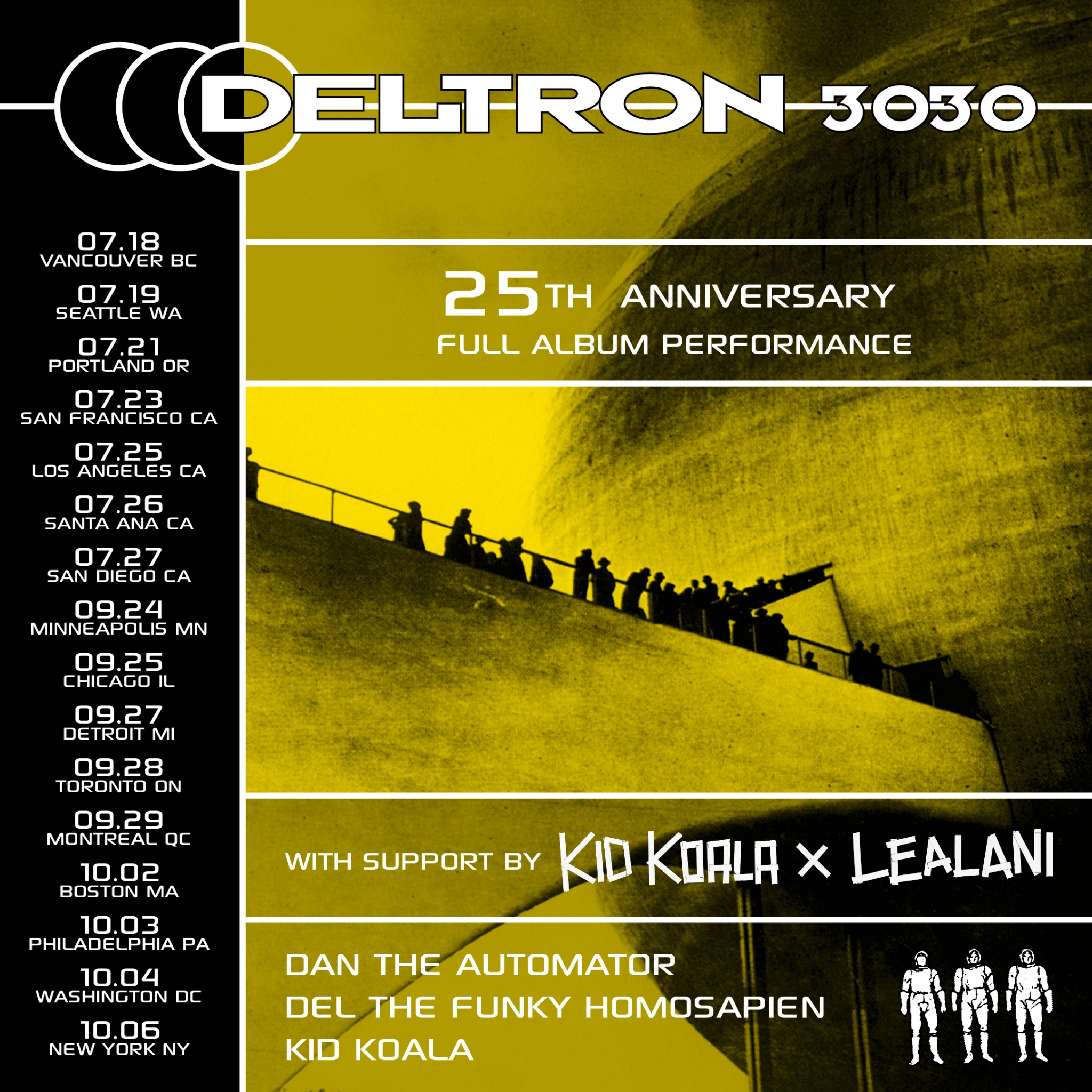Deltron 3030 25th Anniversary Full Album Performance Tour Poster 2025